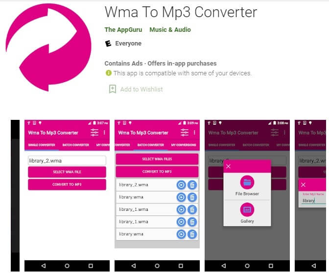 convert from wma to mp3 loss