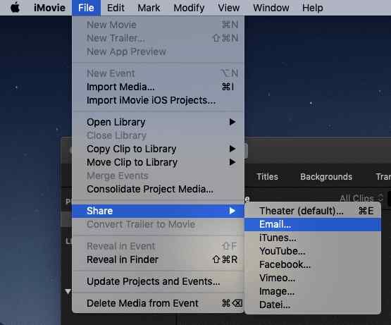 how to compress a .mov file for email on mac