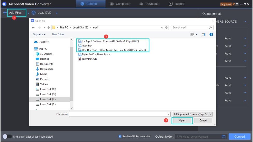 Import M4V file and select MP4 as the new format