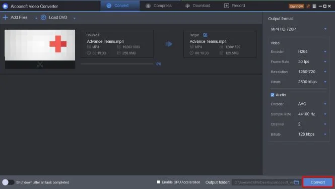 DVD to MP4 - Aicoosoft step 4